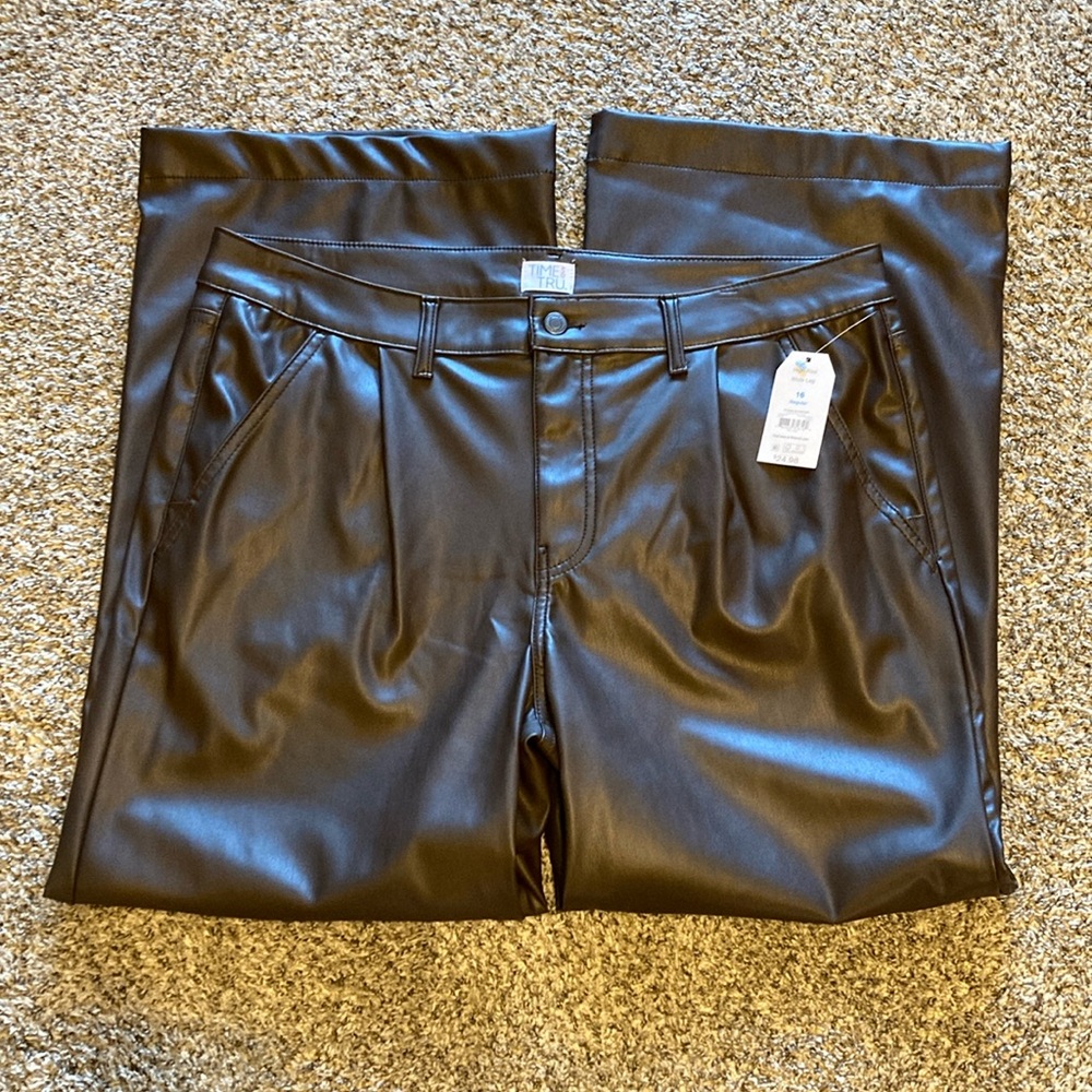 Beautiful Brown Faux Leather Pants
